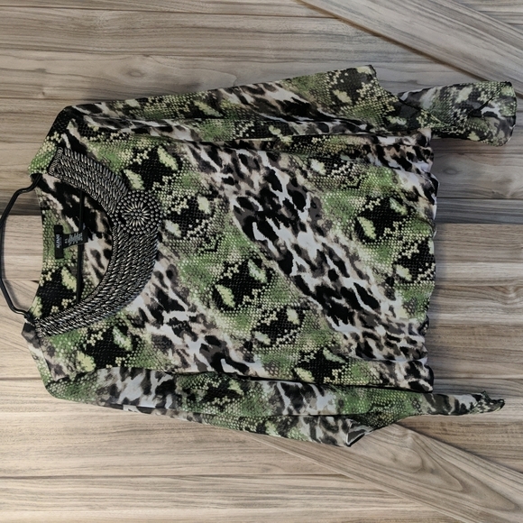 Alfani Petite Women's Mixed Animal Print Blouse Size PL - Picture 1 of 9